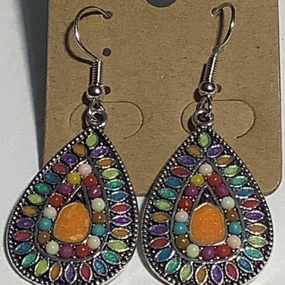 Bohemian Vintage Dangle Drop Earrings Women’s Fishnet Hook - Picture 6 of 6